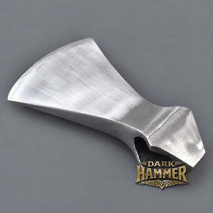 Tête de hache viking polie forgée à la main, lame large et courbée, objet historique médiéval de collection - Product Image 2