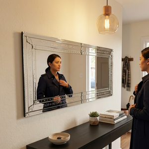 Espejo Decorativo de Pared Estilo Veneciano |   Espejo Decorativo de Estilo Barroco Vintage |   Espejo de Vidrio Antiguo para Decoración de Sala de Estar y Dormitorio - Product Image 5