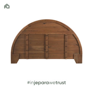 Cadre de lit double confortable en teck massif sculpté à la main, style mid-century moderne, mobilier indonésien de haute qualité pour usage domestique - Vino - Product Image 6