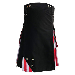 Fabricante Mayorista de Kilts para Mujer, Diseño Moderno con Bandera Estadounidense, Tallas Grandes, Alta Demanda - Product Image 1