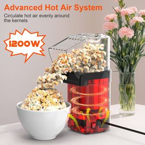 Máquina para Hacer Palomitas de Maíz Mini de 1200W, Fácil de Usar, 8 Tazas, Sin Aceite, con Taza Medidora y Calentador de Mantequilla - Product Image 1