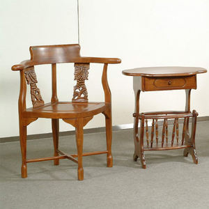 Silla de Comedor Triangular de Teca China Antigua y Sostenible - Muebles Duraderos para el Hogar, Restaurante, Hotel y Apartamento - Product Image 1