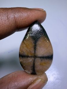 จี้พลอยไคแอสโตไลต์สีน้ำตาลธรรมชาติ คริสตัลขัดเงาแบบคาโบชอง ไคแอสโตไลต์ธรรมชาติสำหรับทำเครื่องประดับ - Product Image 4