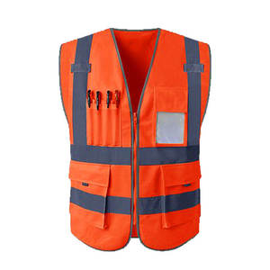 Gilet de sécurité durable pour hommes, bandes réfléchissantes haute visibilité, respirant, léger, pour travaux de maintenance industrielle en extérieur - Product Image 3