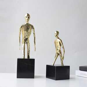 Statue abstraite en alliage d'aluminium, demi-corps, décorations pour hôtel et salon, artisanat d'art métallique - Product Image 6