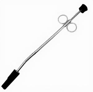 Pistolet de bétaillement vétérinaire droit en acier inoxydable 304, à pointe souple en caoutchouc, réutilisable, avec poignée à ressort à 2 anneaux pour le bétail (bovins) - Product Image 6
