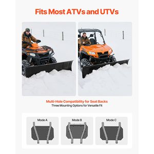 Lama Raschiante Universale in Acciaio da 60 Pollici per ATV, Accessorio Spazzaneve Universale da 60 Pollici, Regolabile in Altezza Sinistra e Destra, Accessori Rapidi per Camion - Product Image 4