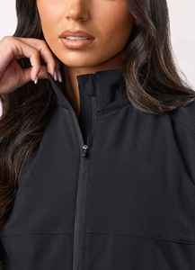 Ensemble de sport 2 pièces pour femme, haut zippé à manches longues, short taille haute, couleur unie, tricoté, respirant, Spandex/Nylon, été, sportif - Product Image 2