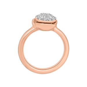 Anillo de Oro Rosa de 14K con Racimo de Diamantes Cultivados en Laboratorio - Product Image 1