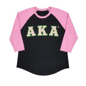 Camiseta de Béisbol Rosa y Negra para Mujer, Manga Raglán, Jersey Deportivo Casual con Botones al Frente, Diseño con Letras Bordadas, Moda - Product Image 1