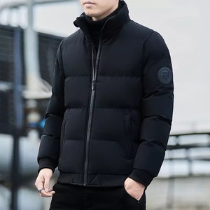 Custom Heavy Designer Puffer <b>Jacket</b> OEM Oversized Men's <b>Winter</b> Stand Collar Windproof Reversible Eco-Friendly Shiny 100% Nylon - Product Image 5