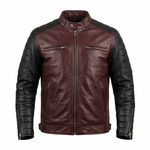 Veste de moto en cuir véritable pour homme de qualité supérieure, nouvelle arrivée, vestes de moto d'hiver, protections amovibles, personnalisables - Product Image 1