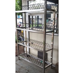 Étagère à vaisselle en acier inoxydable, best-seller, pour la cuisine, le rangement des ustensiles, pour restaurant, hôtel, cantine et restauration, à vendre - Product Image 1