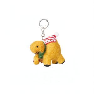 Plush Soft Handmade <b>Cartoon</b> Wool Felt 3D Shape Key Chains & Felted Key <b>Ring</b> - Product Image 2