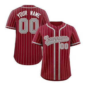 เสื้อเบสบอลขายดีที่สุด ขายส่ง เสื้อเบสบอลแบบกำหนดเอง แห้งเร็ว เสื้อซอฟต์บอลเรียบง่าย เสื้อกีฬาเบสบอลผู้ชายแบบซับลิเมชั่น OEM - Product Image 6