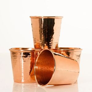 Mirror Finish Copper Glass Tumbler Premium Ayurvedic Drinking Water Cup Metal <b>Drinkware</b> Export Supplier - Product Image 6
