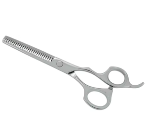 Ciseaux de coiffure professionnels en acier inoxydable légers, noirs et rouges, à pointe affûtée, pour salon de beauté, coupe et effilage des cheveux - Product Image 1