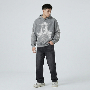 Eyre Sport Wear Factory – Sweat à capuche surdimensionné pour homme, 100 % coton, brodé, style streetwear, personnalisable - Product Image 5