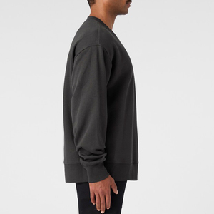 Pull-over personnalisé en coton uni pour femme et homme, col rond imprimé, vente en gros - Product Image 5