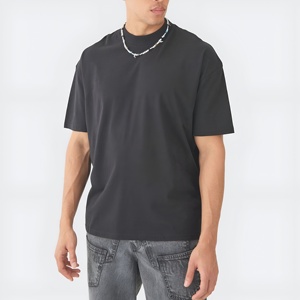เสื้อยืดโอเวอร์ไซส์ผู้ชาย ผ้าฝ้าย 100% พิมพ์ลาย ผ้าหนา รับสกรีนโลโก้ แขนสั้น สตรีทแวร์ ทรงหลวม เสื้อยืดพรีเมียม - Product Image 4