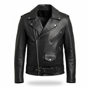 Biker Jacket Premium Leather Look Design With Durable Construction For Motorcycle Riding Casual Wear And Everyday Fashion Style - Product Image 1
