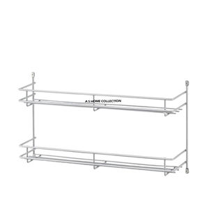 Étagère à épices en métal noir de qualité supérieure à 3 niveaux avec étagères et unités de rangement en verre pour l'organisation de la maison - Product Image 4