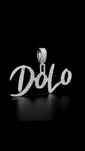 2025 Tendance Pendentif fin en argent 925 Nom cursif personnalisé avec diamant Moissanite Bling pour pendentif de mariage de fiançailles - Product Image 4