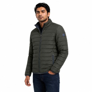 Nueva Chaqueta Acolchada Extra Grande, Transpirable y Elegante para Hombre, con Cuello Alto y Logotipo Frontal, Personalizable - Product Image 5