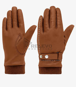 Gants de moto en cuir véritable à écran tactile pour hommes, gants de course en cuir de chèvre perforé pour l'été, logo personnalisé, fabrication en usine - Product Image 3
