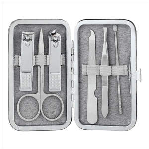 Beauty <b>Kit</b> Half Gold Color Coated <b>Nail</b> Clipper Scissors <b>Nail</b> Files Professional Manicure Set - Product Image 1