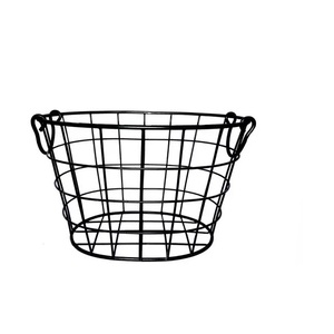 Panier de rangement en fil métallique rond avec poignée, design simple, multi-usages, pour organiser les produits secs et les collations, ranger les collations en sachet - Product Image 6