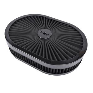 Filtro Aria Super Flow 12FT con Elemento in Alluminio Nero Lavabile, Collo da 5 1/8, per Carburatore Singolo a 4 Corpi, Compatibile OE - Product Image 2
