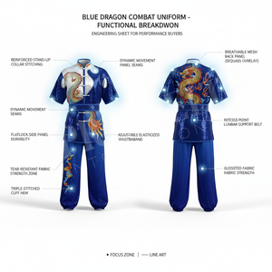 Uniforme de Karate y Kung Fu de Último Diseño, Personalizado con Bordado, para Artes Marciales, Tai Chi, Sanda, Entrenamiento - Product Image 2