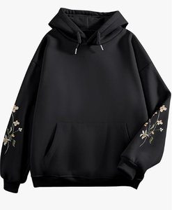 Sweat à capuche thermique en polaire pour homme, imprimé floral numérique, esthétique vintage, motif floral, style bohème mignon - Product Image 4