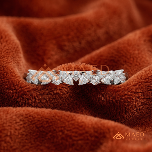 Luxury 925 <b>Sterling</b> <b>Silver</b> Moissanite <b>Eternity</b> <b>Ring</b> Sparkling Wedding Band for Women Minimalist Lab Diamond Bridal Jewellery - Product Image 1