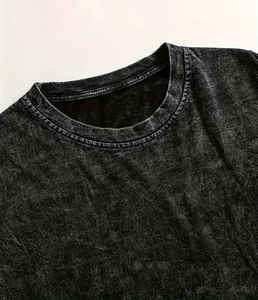 Camiseta cómoda y duradera para hombre, 100% algodón, lavado ácido, corte holgado, moderna, para uso diario, a prueba de viento. - Product Image 2