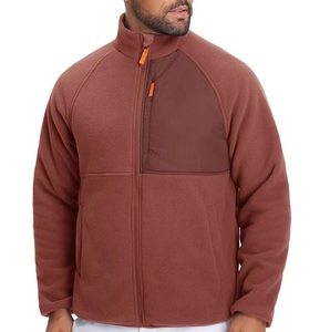 Plain Maroon Color Zip Chest Pocket Stand Collar Autumn Winter Thick <b>Fleece</b> <b>Jacket</b> <b>Sherpa</b> Furry Fur <b>Fleece</b> <b>Jackets</b> Breathable - Product Image 1