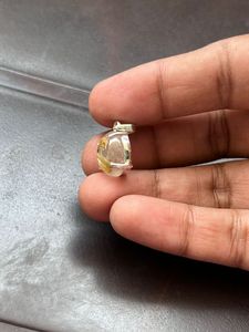 Natural Golden Rutile Quartz 925 <b>Silver</b> <b>Charm</b> Pendant for Anniversary-Original Style Unisex - Product Image 2