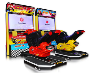 เครื่องเกมมอเตอร์ไซค์แข่ง Man X TT Super Bike 2 สำหรับ 2 ผู้เล่น แบบหยอดเหรียญ สไตล์เรโทร พร้อมตู้เกมจำลองการขับขี่ในโซนเกม - Product Image 3