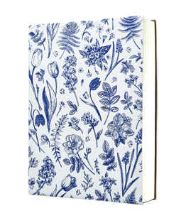 Diario hecho a mano con diseño floral azul y blanco estilo Toile de Jouy, cuaderno de tapa dura con cinta marcadora, diario vintage francés, regalo para ella. - Product Image 2