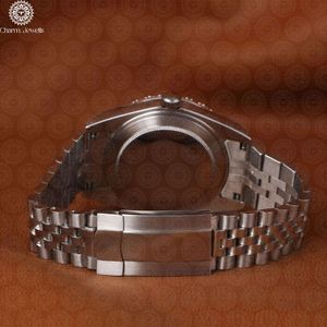 Charm Jewells Men's Stainless Steel <b>Watch</b> <b>Case</b> Analog Mechanical Folding Clasp 20mm Band 11mm Thickness 10 bar Water Resistant - Product Image 3