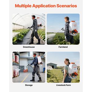 Zaino spruzzatore a Gas da 26,5 cc 0,9 CV da 6.5 galloni serbatoio 24 ugelli bacchetta efficiente 0,9 CV - Product Image 4