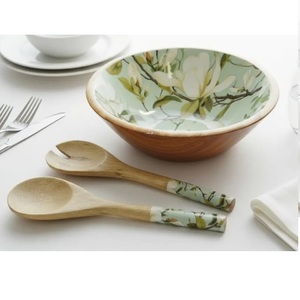 Lot de 2 bols décoratifs en bois de qualité supérieure pour la restauration, idéaux pour servir des nouilles, des pop-corn et plus encore - Product Image 5