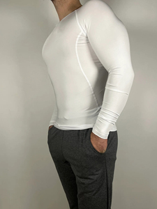 Custom Wholesale Mens <b>Compression</b> Long Sleeve Workout <b>Shirt</b> Quick Dry Moisture Wicking Athletic Top for Gym Training & Running - Product Image 5