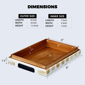 Artisan Bone Inlay Decorative <b>Box</b> for Jewelry Storage and <b>Vanity</b> Organization - Product Image 2