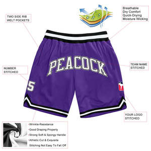 <b>Customized</b> Sports Team Shorts 100% Polyester Mesh Sublimated Club Name Training Basketball Athletic Shorts for Teamwear - Product Image 5