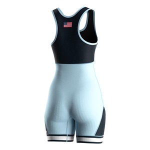 <b>Women's</b> Wrestling <b>Singlet</b> Sublimation Print Fitted One-Piece Moisture Wicking Spandex Polyester Front Logo Adult Size - Product Image 5