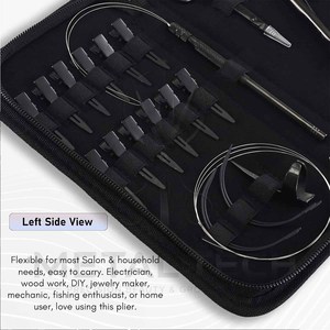 2026 Complete Hair Extension Installation Kit with Plier, Pulling <b>Needle</b>, Sectioning Clips, and Scissors in Zipper Carry <b>Case</b> - Product Image 5