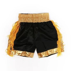 Customizable Adults Men's Women's <b>Lace</b> Boxing Shorts Gold Silver Muay Thai MMA Martial Arts Casual Elastic Waist Canvas <b>Stretch</b> - Product Image 4