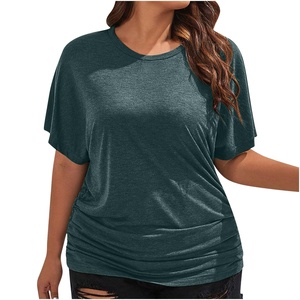 Camiseta de Mujer con Lavado Ácido, Estilo Casual Moderno, Tela Ligera, Ajuste Cómodo, Atuendo Urbano de Verano a la Moda, Alta Calidad - Product Image 1